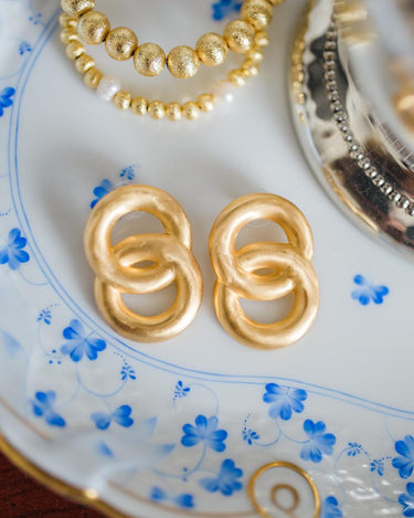Lisi Lerch Spencer Earring - Medium - Brushed Gold - PreOrder September 20th