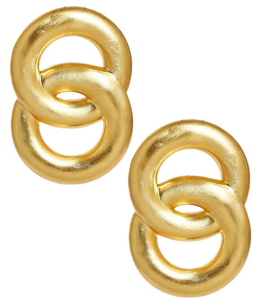 Lisi Lerch Spencer Earring - Medium - Brushed Gold - PreOrder September 20th