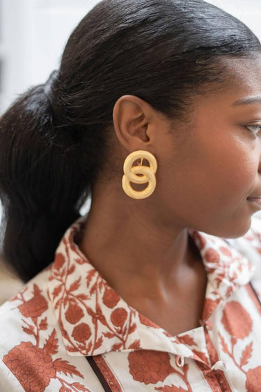 Lisi Lerch Spencer Earring - Medium - Brushed Gold