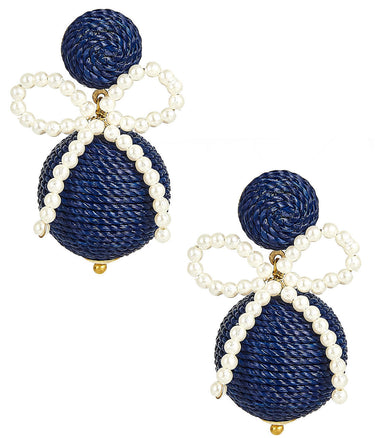 Lisi Lerch Sullivan - Fabric & Pearl Earrings - Sarah Weisbrod Collection