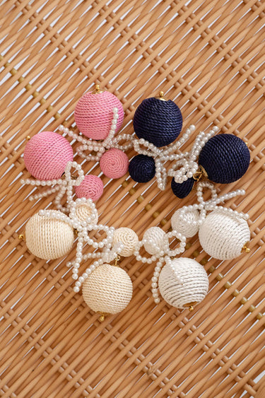 Lisi Lerch Sullivan - Fabric & Pearl Earrings - Sarah Weisbrod Collection