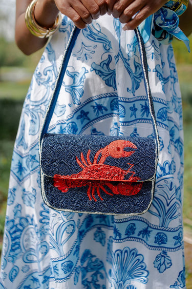 Lobster Beaded Shoulder Bag - Lisi Lerch