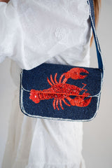 Lobster Beaded Shoulder Bag - Lisi Lerch