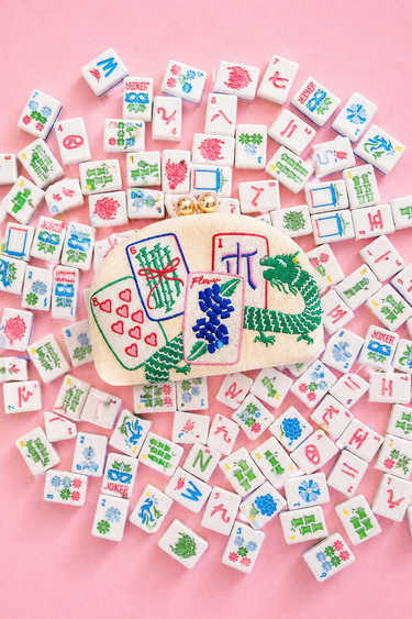 Mahjong Clutch - Embroidered - Lisi Lerch