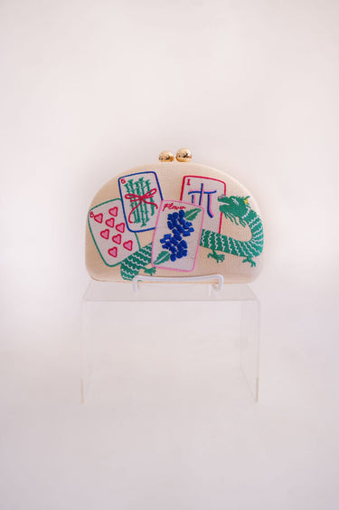 Mahjong Clutch- Embroidered - Lisi Lerch