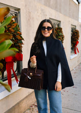 Margo - Fall Wicker Handbag - Black & Chocolate - Lisi Lerch