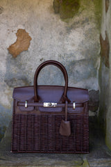 Margo - Fall Wicker Handbag - Black & Chocolate - Lisi Lerch