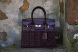 Margo - Fall Wicker Handbag - Black & Chocolate - Lisi Lerch