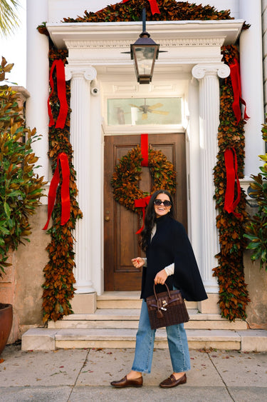 Margo - Fall Wicker Handbag - Black & Chocolate - Lisi Lerch