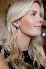 Margot - Bezel Textured Stud Earring - 18k Gold Plated - Darby Clark Collection - Lisi Lerch