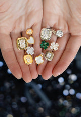 Margot - Bezel Textured Stud Earring - 18k Gold Plated - Darby Clark Collection - Lisi Lerch