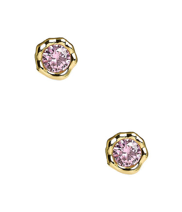 Margot- Pastel Bezel Textured Earring- 18K Plated - Darby Clark Collection - Lisi Lerch