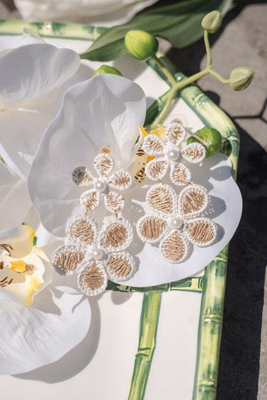 Marigold - Two - Tone - Raffia Earring - Lisi Lerch