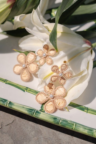 Marigold - Two - Tone - Raffia Earring - Lisi Lerch