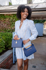 Mary Colored Clutch - Bamboo Natural Handle - Lisi Lerch