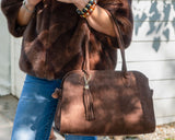 Megan - Faux Suede Medicine Bag - Lisi Lerch