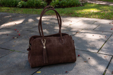 Megan - Faux Suede Medicine Bag - Lisi Lerch