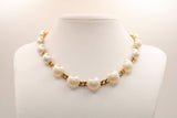 Metal and Faux Pearl Beaded Single Strand Necklace - Sample Sale- FINAL SALE - Lisi Lerch