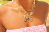Mini Beach Tag Charm Necklace – 18k Gold Plated - Lisi Lerch