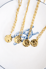 Mini Beach Tag Charm Necklace – 18k Gold Plated - Lisi Lerch