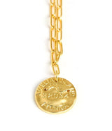 Mini Beach Tag Charm Necklace – 18k Gold Plated - Lisi Lerch