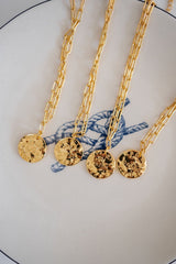 Mini Beach Tag Charm Necklace – 18k Gold Plated - Lisi Lerch