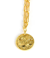 Mini Beach Tag Charm Necklace – 18k Gold Plated - Lisi Lerch