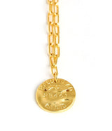 Mini Beach Tag Charm Necklace – 18k Gold Plated - Lisi Lerch