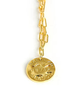 Mini Beach Tag Charm Necklace – 18k Gold Plated - Lisi Lerch