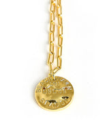 Mini Beach Tag Charm Necklace – 18k Gold Plated - Lisi Lerch