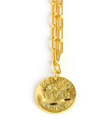 Mini Beach Tag Charm Necklace – 18k Gold Plated - Lisi Lerch