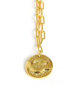 Mini Beach Tag Charm Necklace – 18k Gold Plated - Lisi Lerch