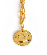 Mini Beach Tag Charm Necklace – 18k Gold Plated - Lisi Lerch
