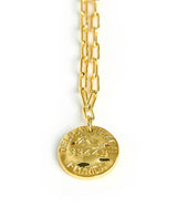 Mini Beach Tag Charm Necklace – 18k Gold Plated - Lisi Lerch