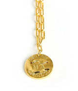 Mini Beach Tag Charm Necklace – 18k Gold Plated - Lisi Lerch