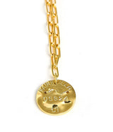 Mini Beach Tag Charm Necklace – 18k Gold Plated - Lisi Lerch