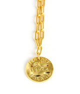 Mini Beach Tag Charm Necklace – 18k Gold Plated - Lisi Lerch