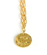Mini Beach Tag Charm Necklace – 18k Gold Plated - Lisi Lerch
