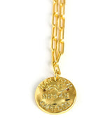 Mini Beach Tag Charm Necklace – 18k Gold Plated - Lisi Lerch