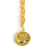 Mini Beach Tag Charm Necklace – 18k Gold Plated - Lisi Lerch
