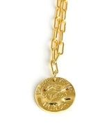 Mini Beach Tag Charm Necklace – 18k Gold Plated - Lisi Lerch