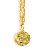 Mini Beach Tag Charm Necklace – 18k Gold Plated - Lisi Lerch