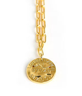Mini Beach Tag Charm Necklace – 18k Gold Plated - Lisi Lerch