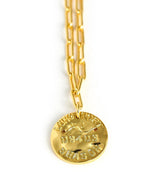 Mini Beach Tag Charm Necklace – 18k Gold Plated - Lisi Lerch