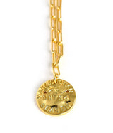 Mini Beach Tag Charm Necklace – 18k Gold Plated - Lisi Lerch