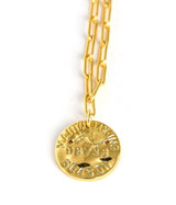 Mini Beach Tag Charm Necklace – 18k Gold Plated - Lisi Lerch