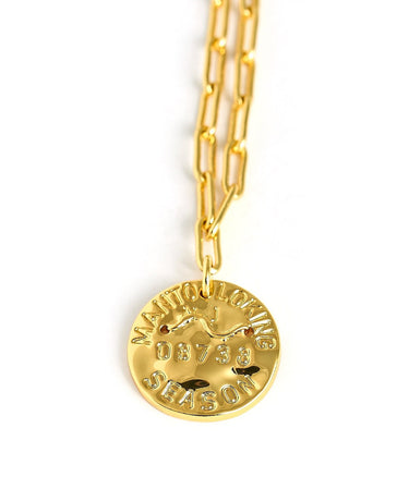 Mini Beach Tag Charm Necklace – 18k Gold Plated - Lisi Lerch
