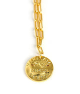 Mini Beach Tag Charm Necklace – 18k Gold Plated - Lisi Lerch