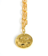 Mini Beach Tag Charm Necklace – 18k Gold Plated - Lisi Lerch