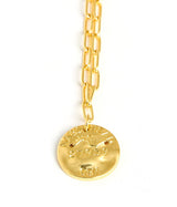 Mini Beach Tag Charm Necklace – 18k Gold Plated - Lisi Lerch